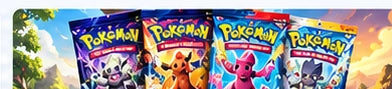 Ilustrace booster balíčků Pokémon